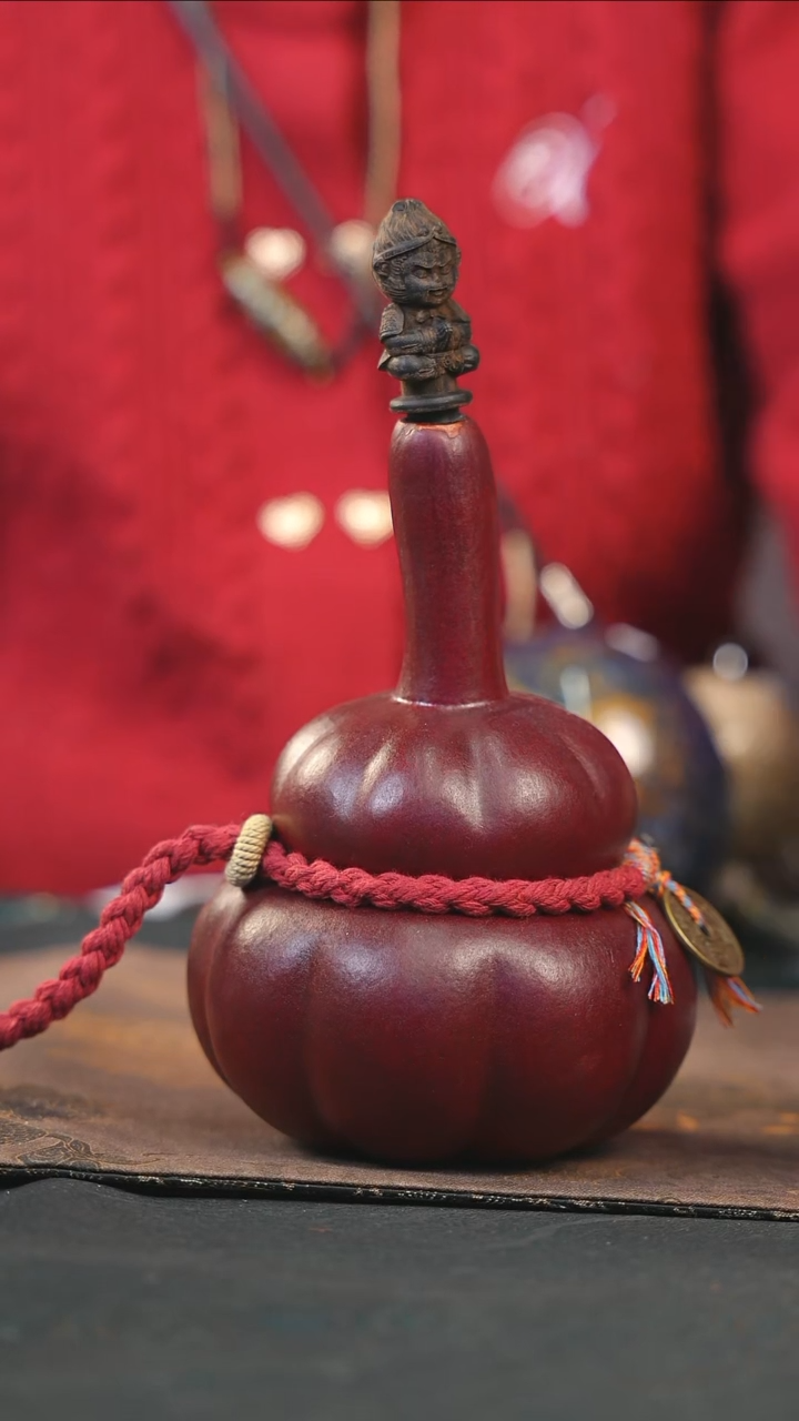 【闪购商品】WB207漆艺酒葫芦不包手串及旋转底座