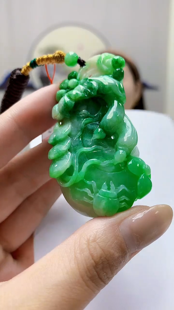 未镶嵌定制翡翠4852MM-毛货挂件40