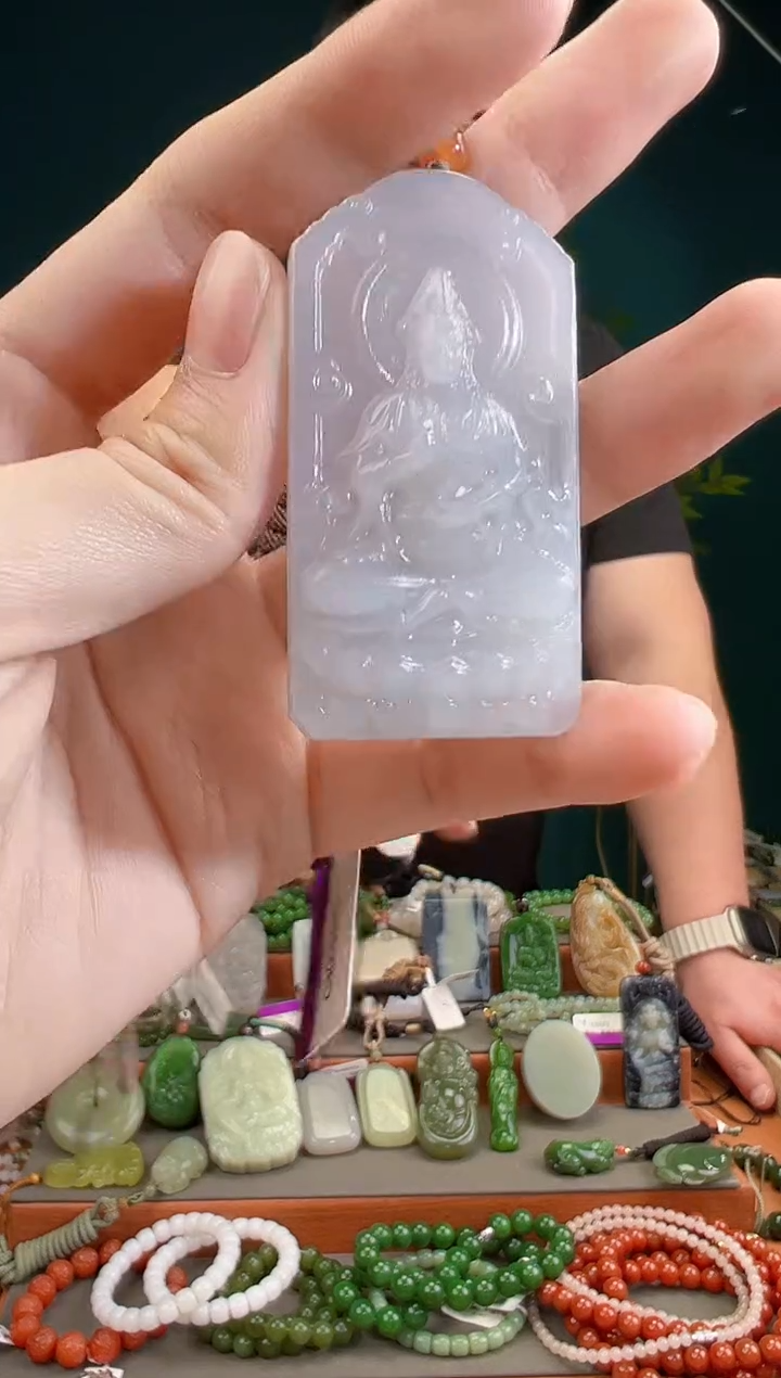 颈饰未镶嵌和田玉一物一证 拍一单发一个