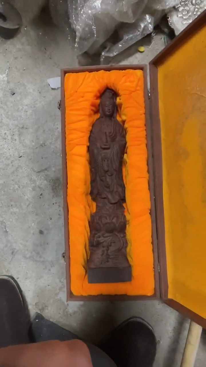 【闪购商品】木木雕新年快乐香木摆件