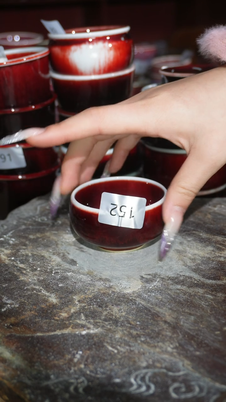 摆件陶精品窑变钧瓷茶器