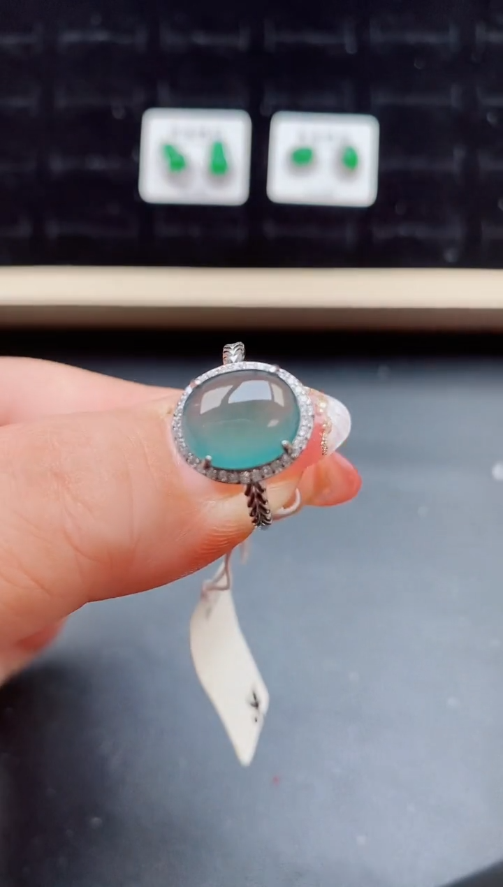 【闪购商品】翡翠戒指银S925镶嵌2121