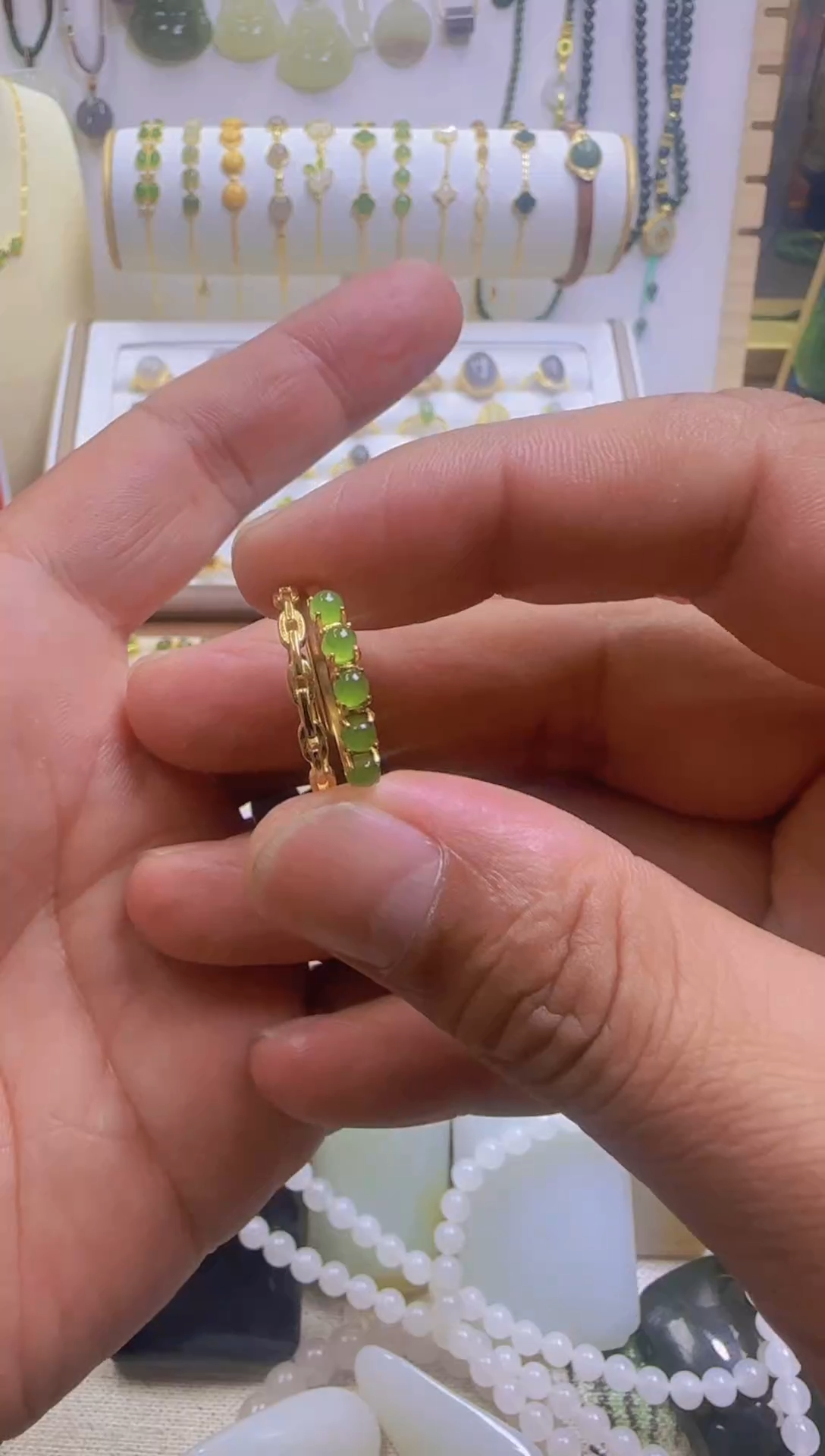 【闪购商品】和田玉耳饰未镶嵌卡4珠