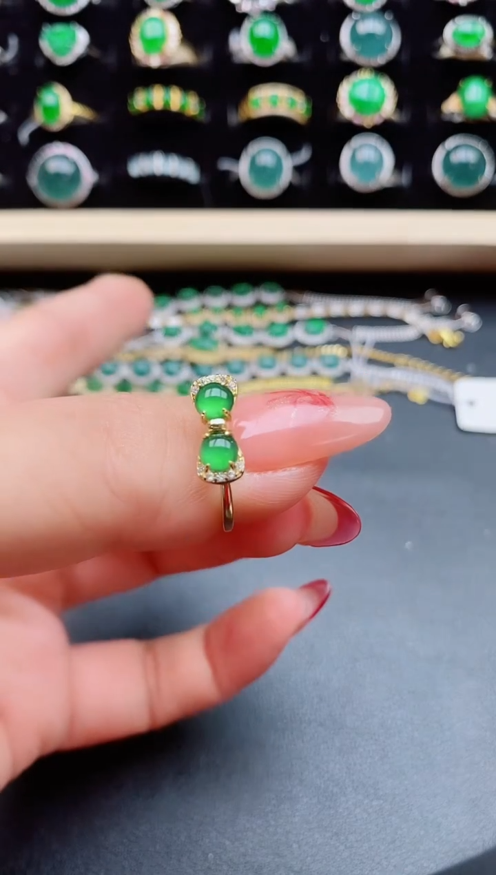 【闪购商品】翡翠戒指银S925镶嵌321321