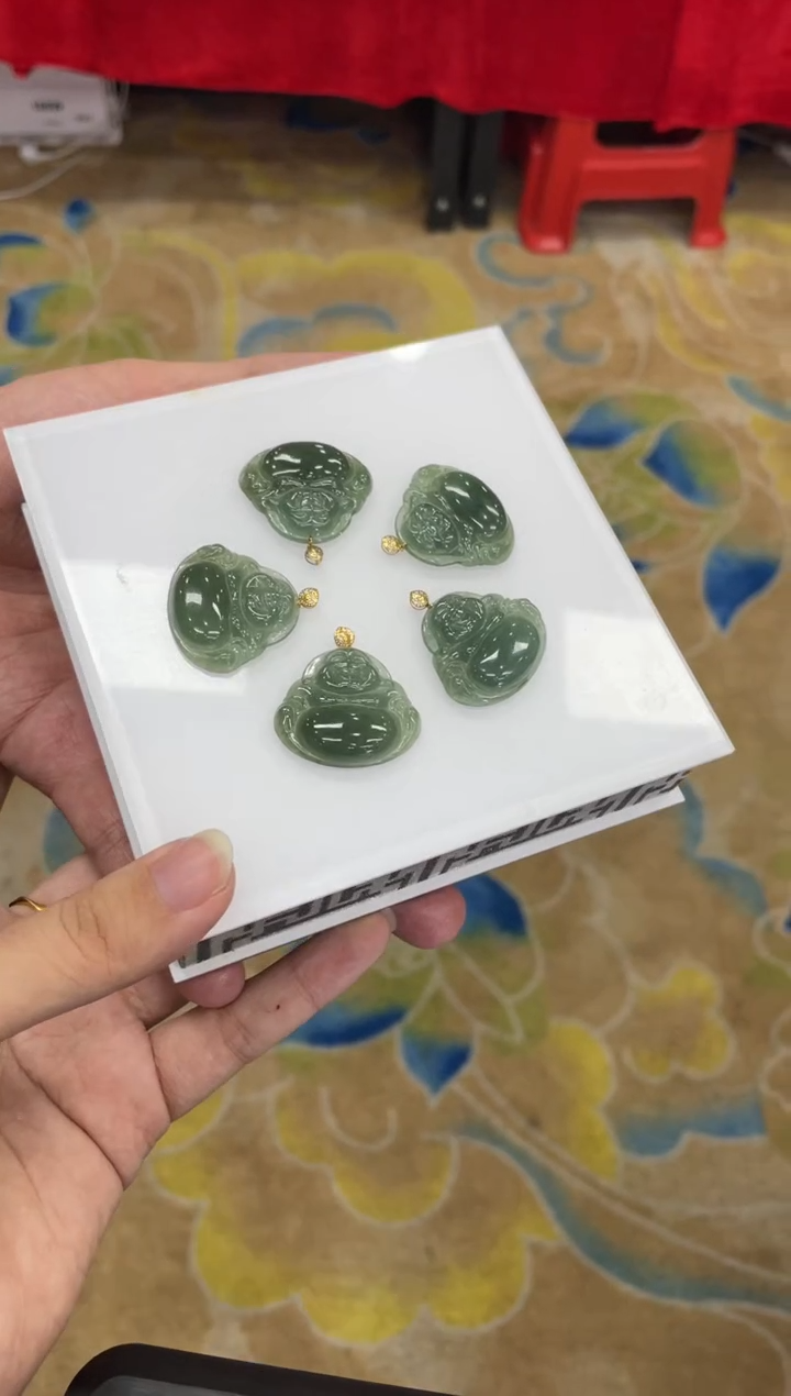 【闪购商品】翡翠颈饰18K金镶嵌多样性发一件 配绳
