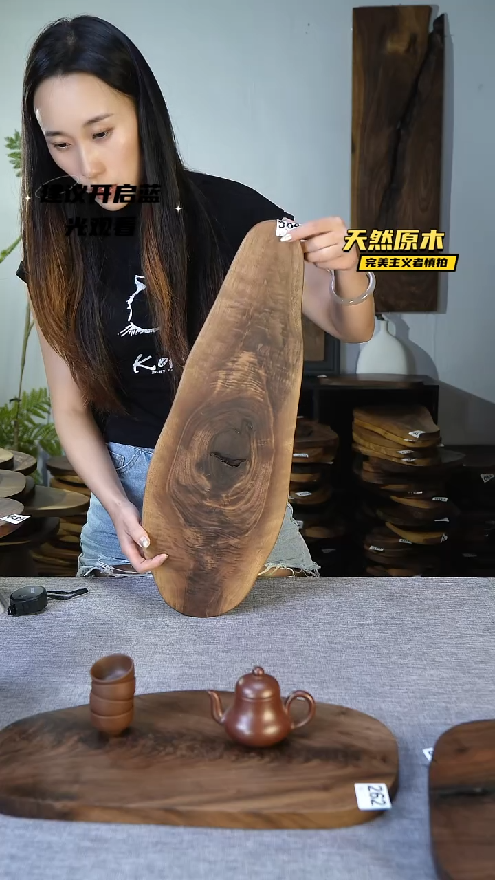 木北美黑胡桃原木.干裂疤结不属于商品质量问题完美主义者慎拍