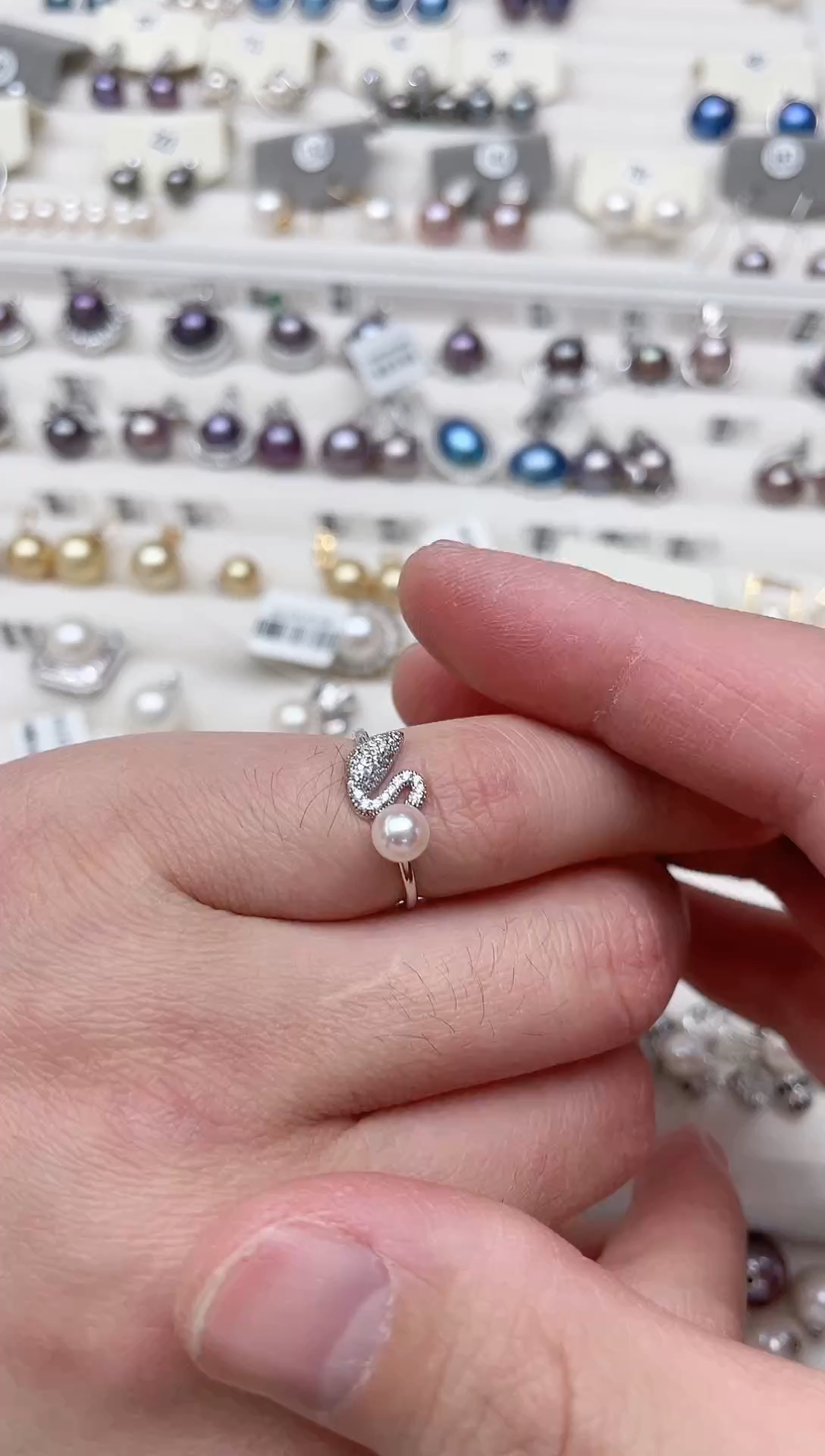 【闪购商品】海水珍珠戒指银S925镶嵌戒指