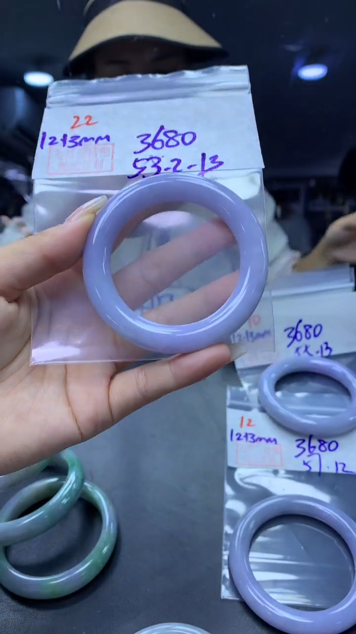 未镶嵌定制翡翠22手镯53.2+3680元+拍一发一