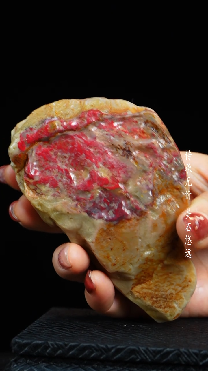 【闪购商品】昌化鸡血石田黄石彩冻石鸡血石印章把件摆件原石