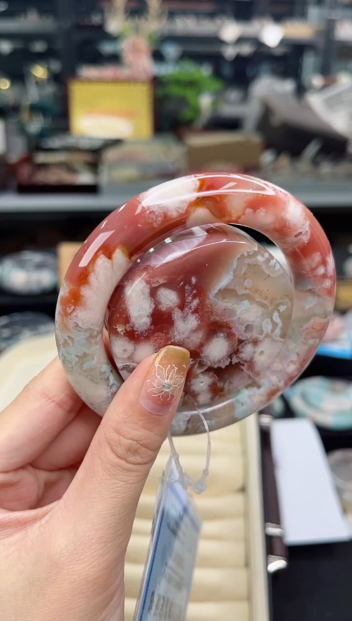 【闪购商品】石英质玉手镯未镶嵌57圈口（赠品镯心）7S8074