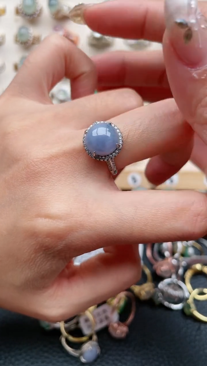 【闪购商品】翡翠戒指银S925镶嵌1111