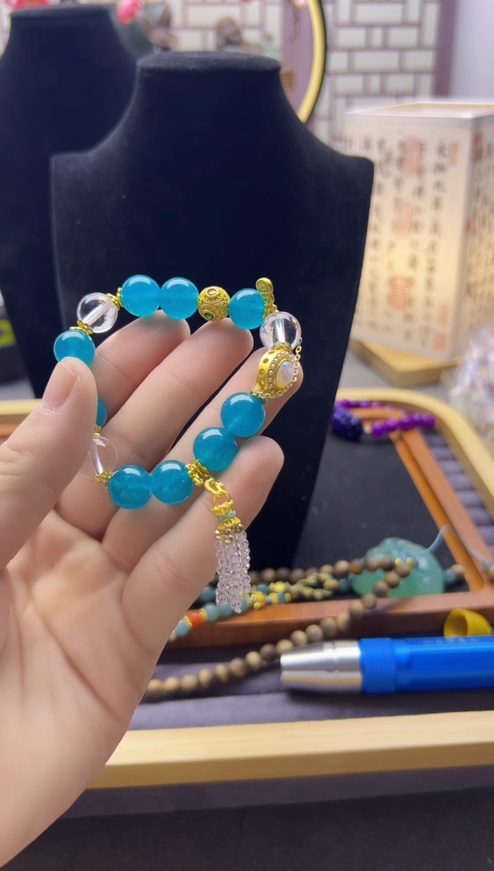 【闪购商品】天河石手链14K金镶嵌S372     