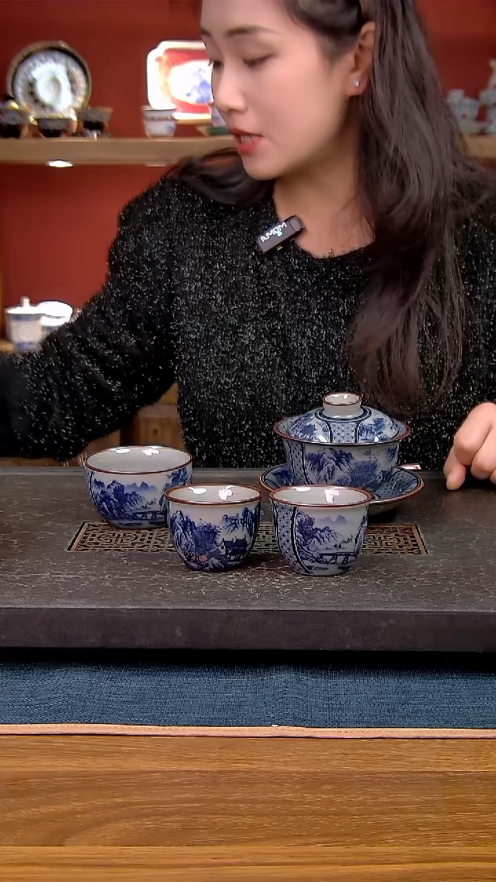 简装家用款4件套 老陶泥开片纹陶瓷茶具