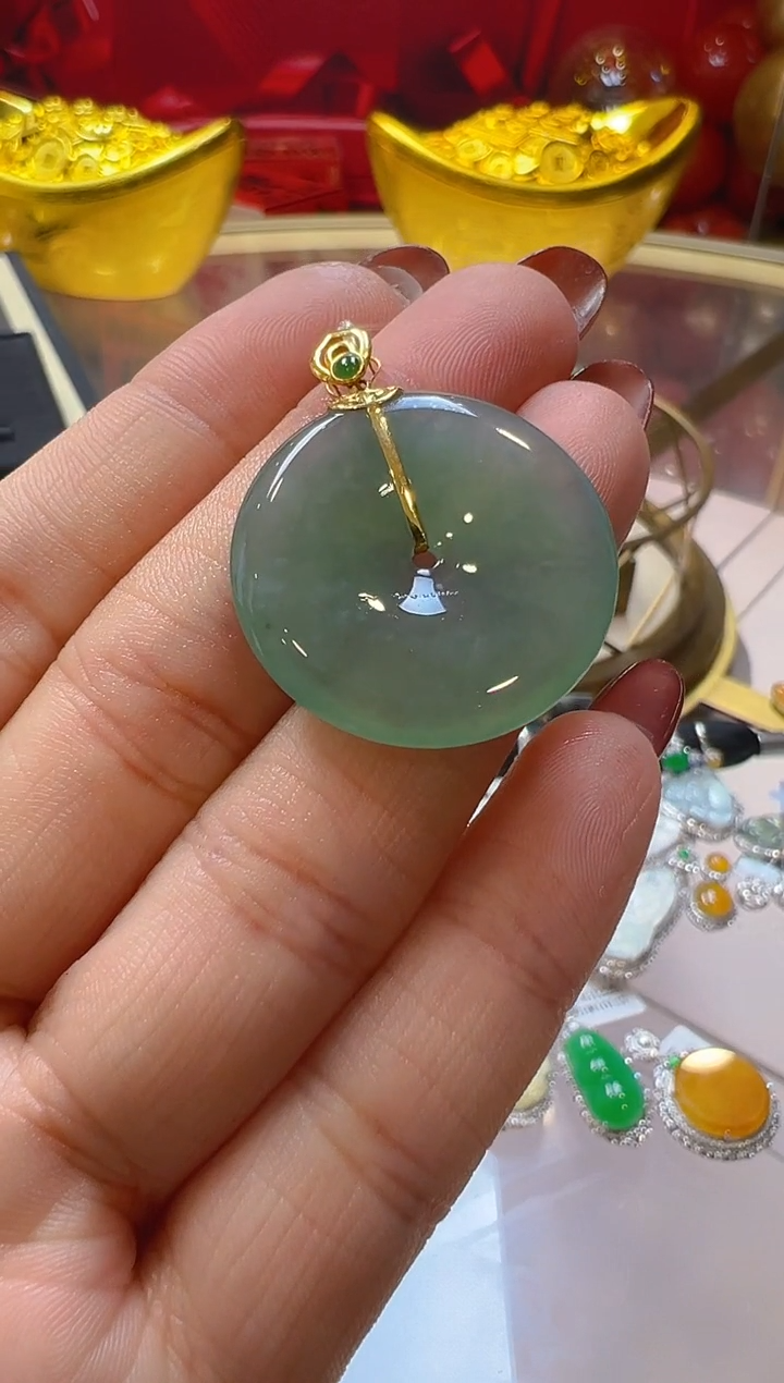 【闪购商品】翡翠吊坠(不含链)18K金镶嵌多样性团购发一件