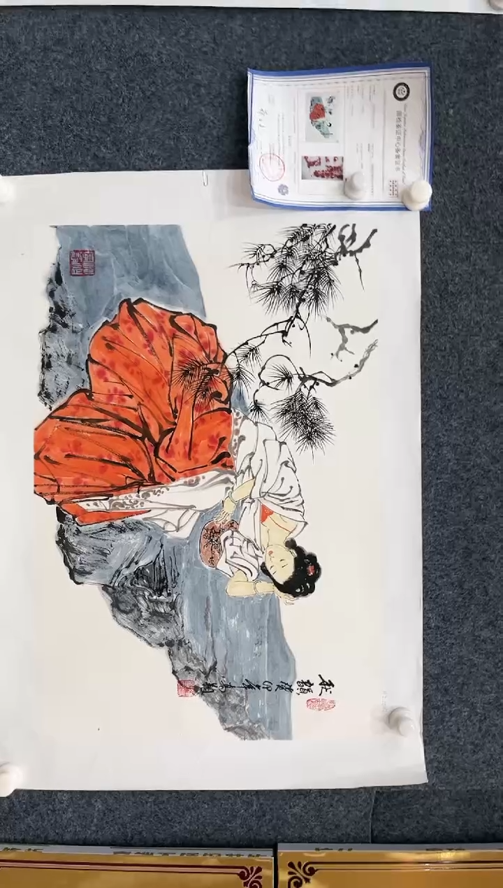 【闪购商品】国画2.16-艺术-冯高翔-四尺三开人物13