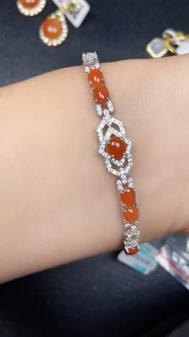 银S925镶嵌戒指翡翠9600