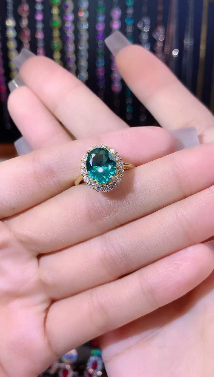 碧玺戒指银S925镶嵌810金色