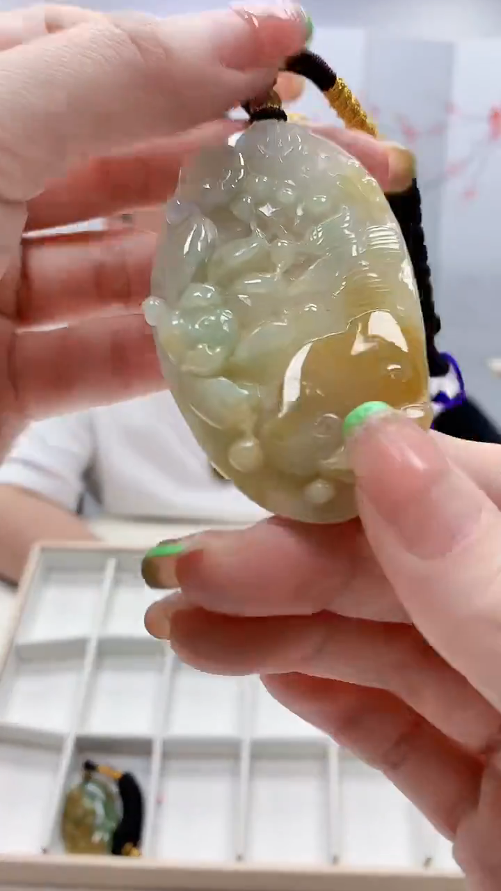 未镶嵌定制翡翠5060ry-毛货挂件104