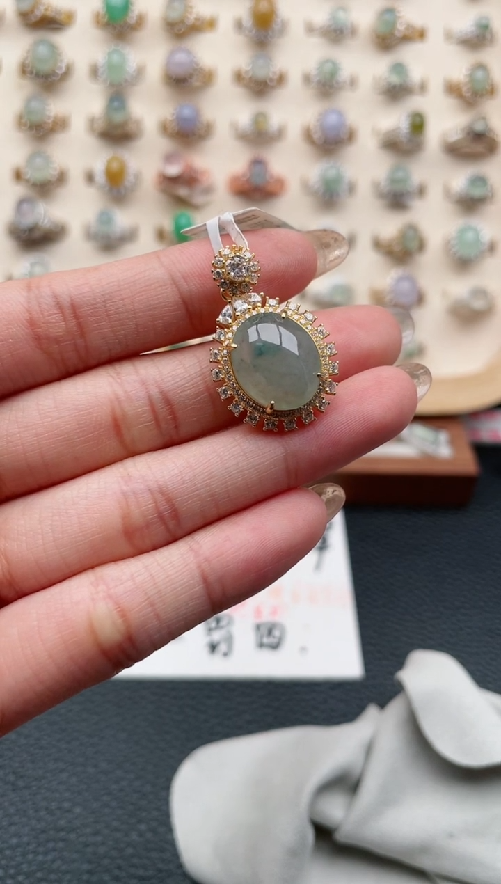 【闪购商品】翡翠戒指银S925镶嵌1111