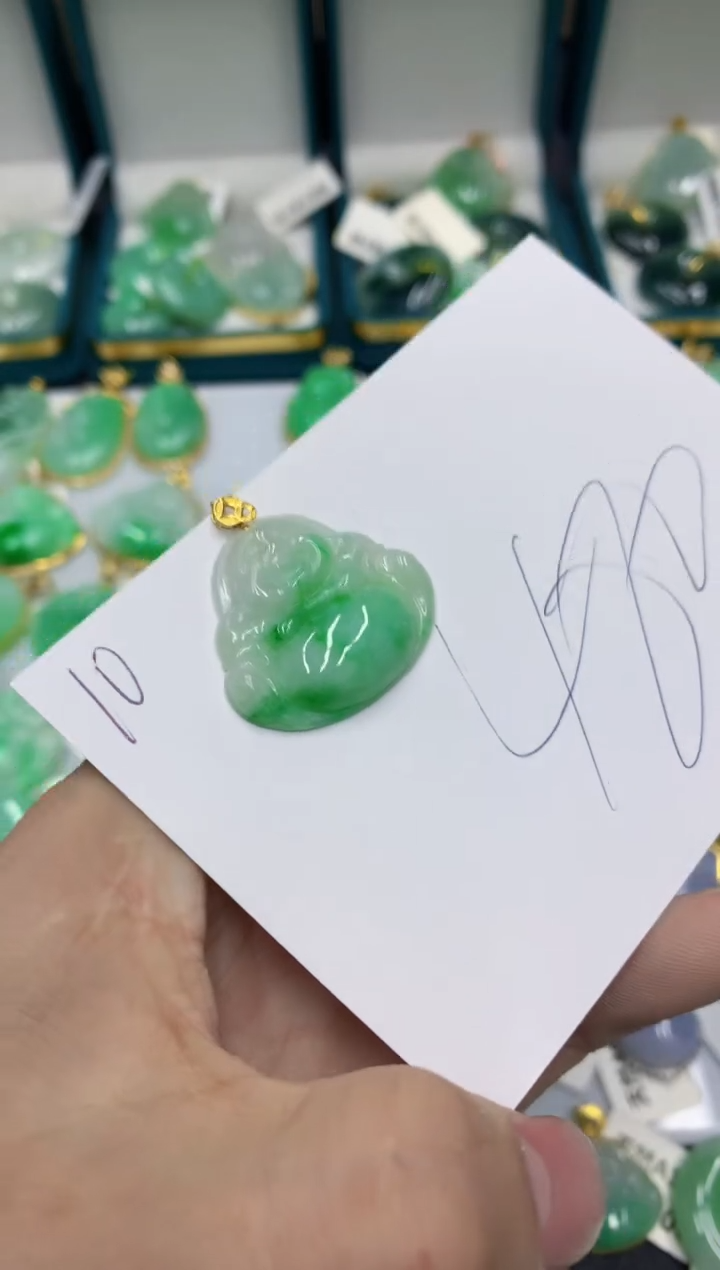 【闪购商品】翡翠颈饰18K金镶嵌号链接111111