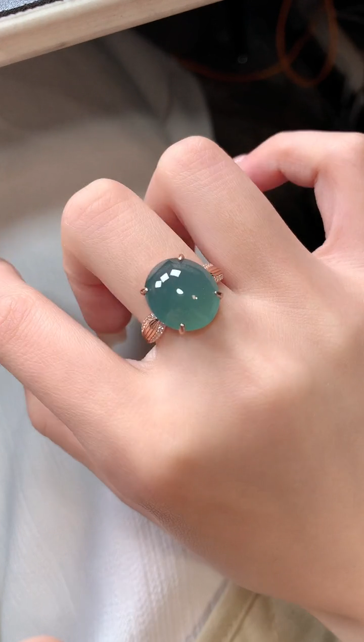 【闪购商品】翡翠戒指银S925镶嵌4324324