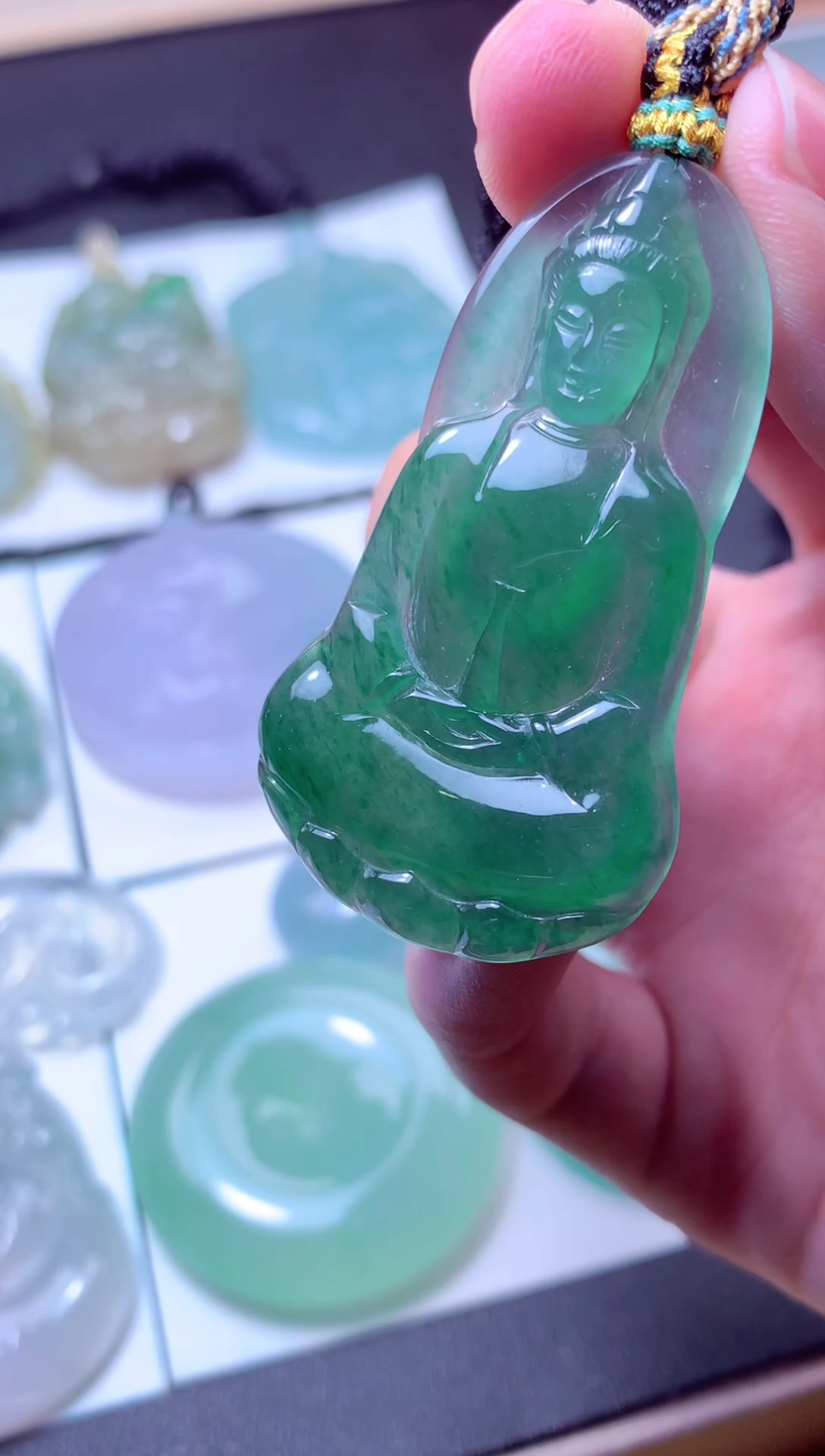 颈饰未镶嵌翡翠天然A货翡翠