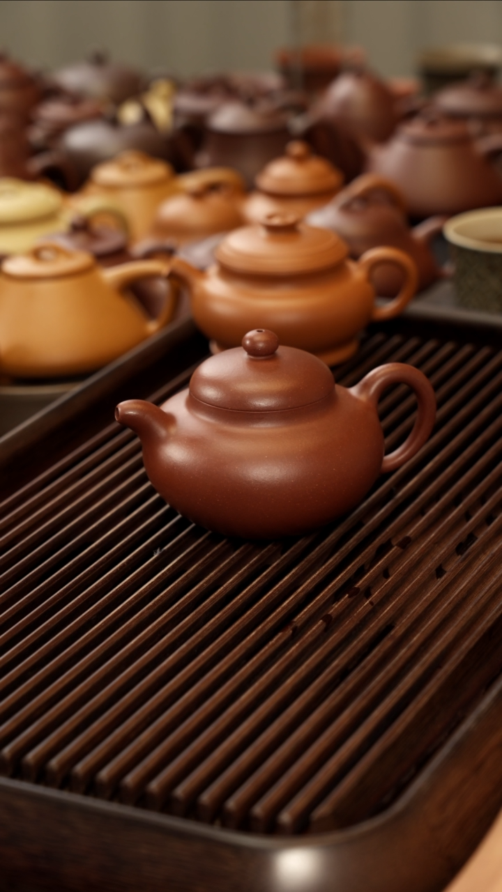 茶壶紫砂预定230cc蜀南形体级柿园壶台西黑紫泥