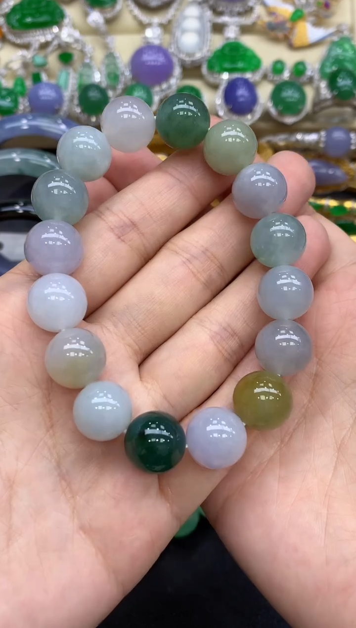 未镶嵌手串翡翠145-中国好珍宝