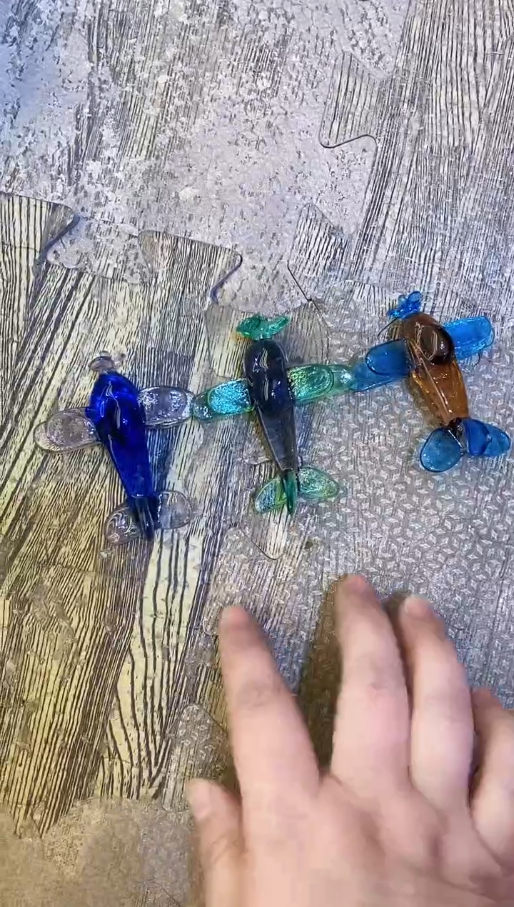 【闪购商品】琉璃手工艺品飞机3个