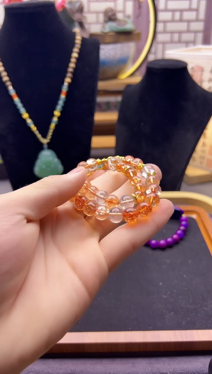 【闪购商品】水晶手链14K金镶嵌S562       