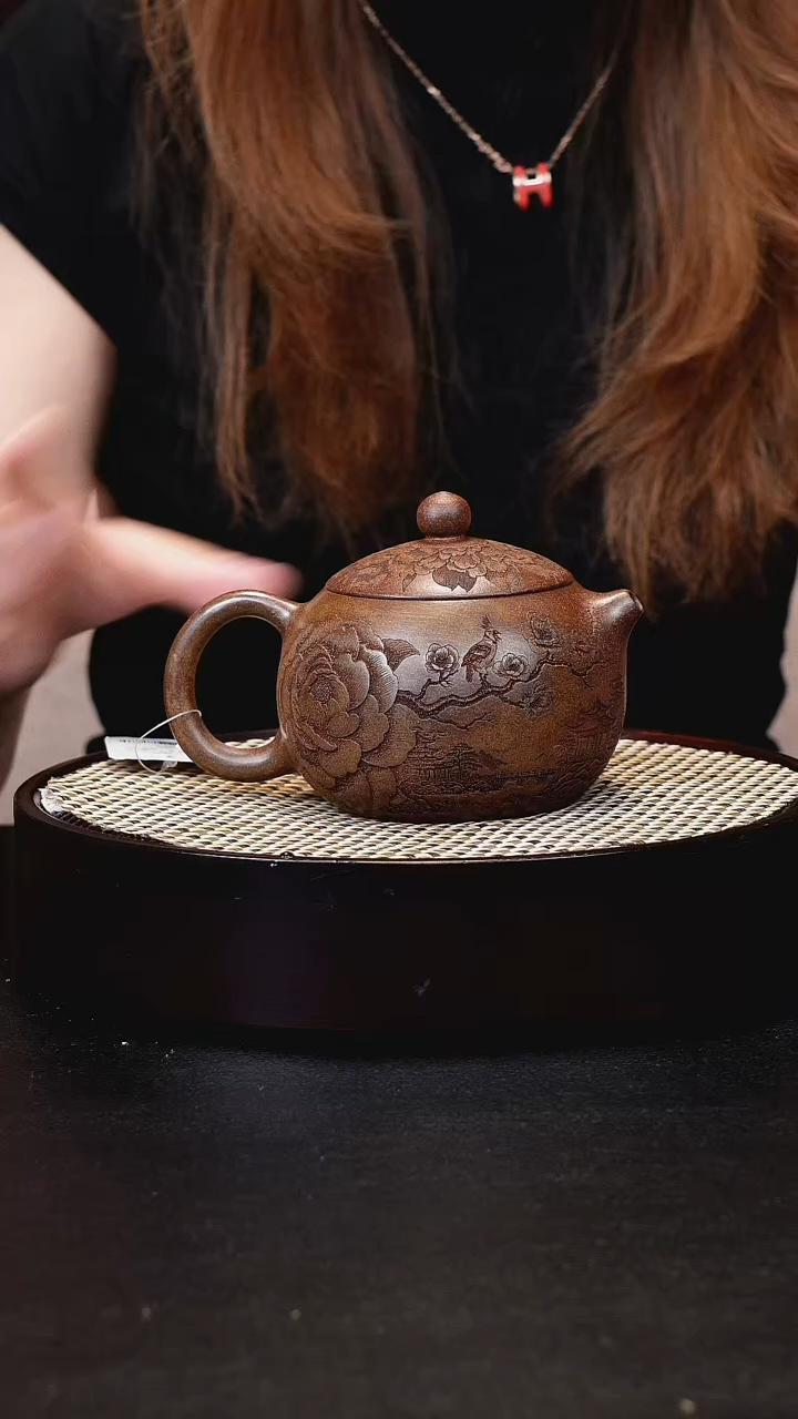 茶壶紫砂宜兴茶壶h70608