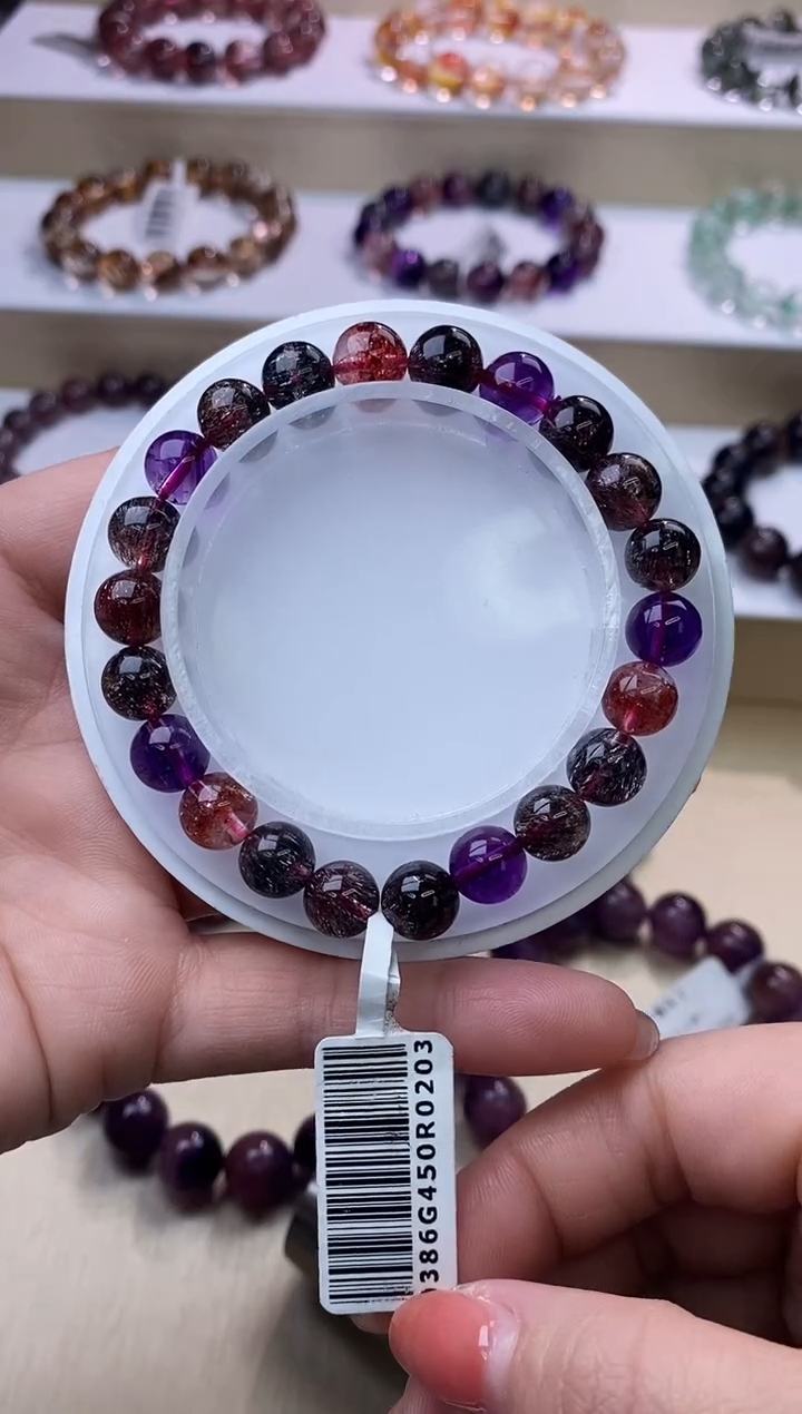 【闪购商品】水晶手链未镶嵌黑加仑超七8m+