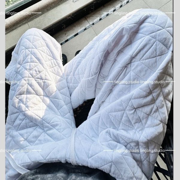 MK9902加厚保暖菱格不规侧压线夹棉宽松阔腿休闲松紧腰长裤加绒