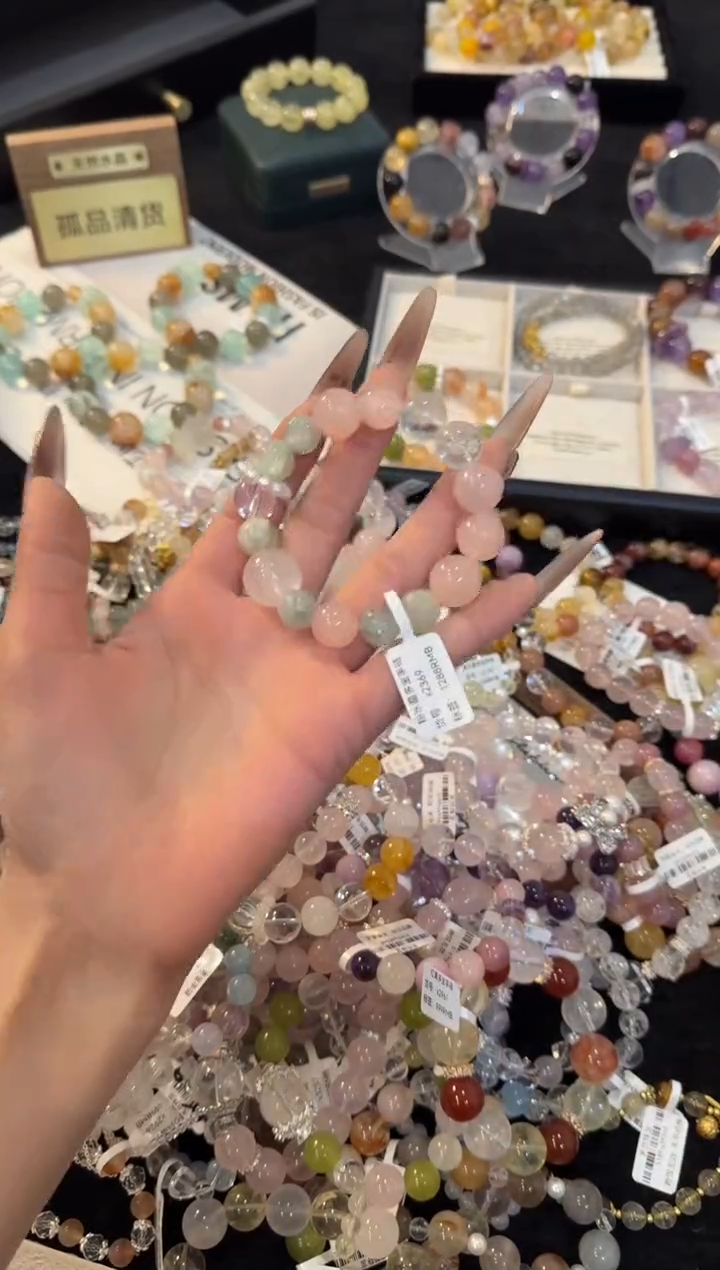 合金手链水晶绿色手链x2369