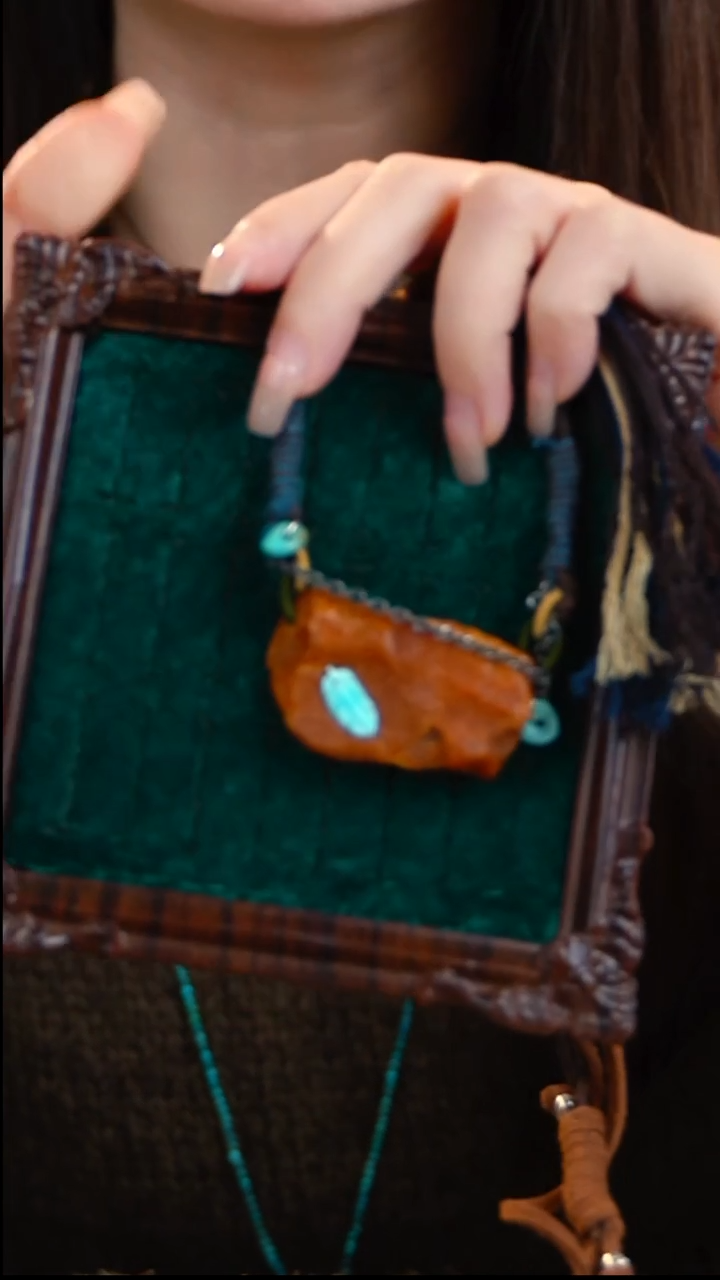 裸石蜜蜡未镶嵌项链