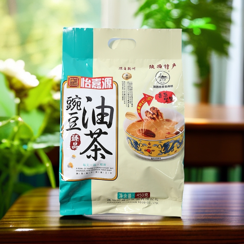 怡嘉源豌豆油茶陕西特产豌豆面糊豌豆糊早晚餐糊冲饮即食450g袋装