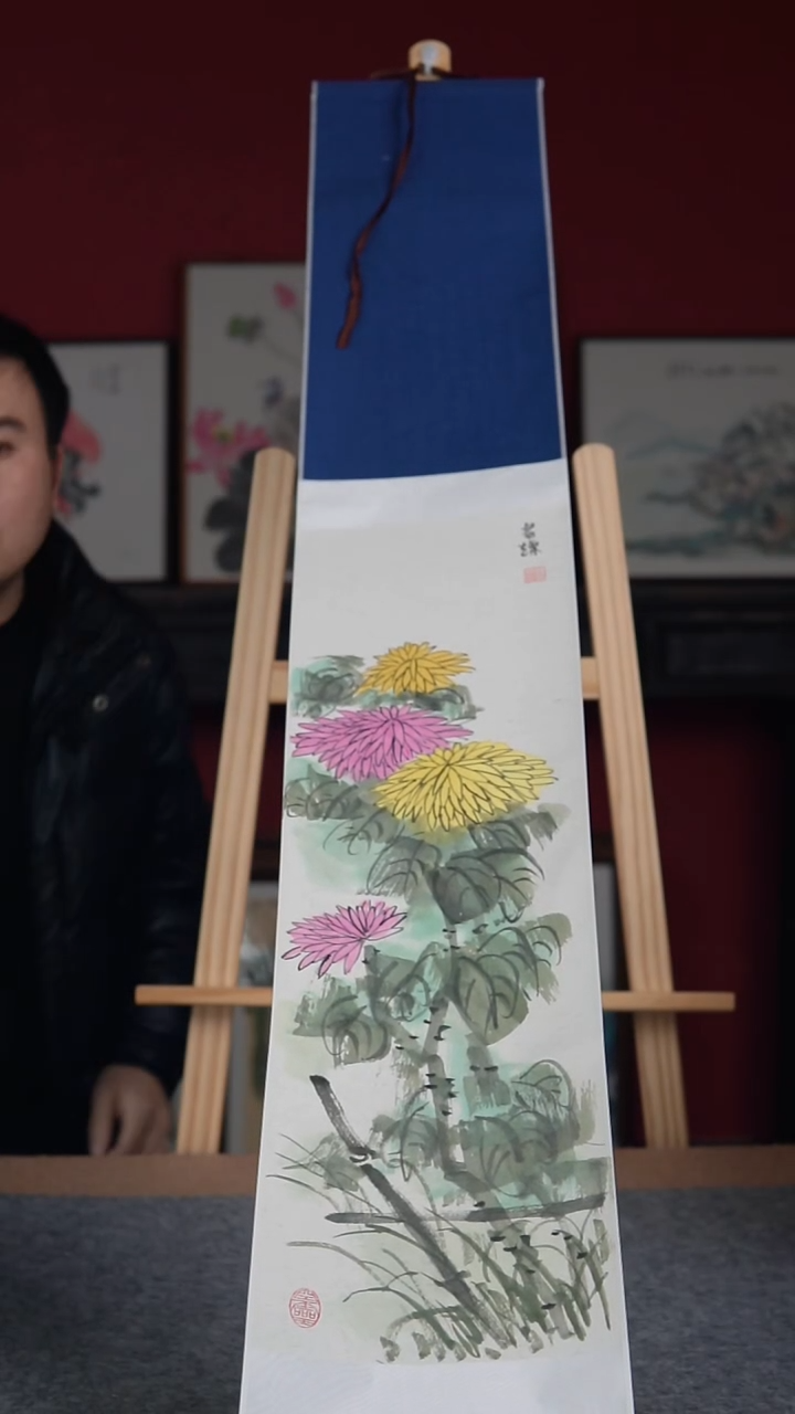 国画纯手绘纯手写-20*155卷轴