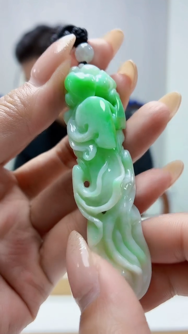未镶嵌定制翡翠4917MM-毛货挂件68