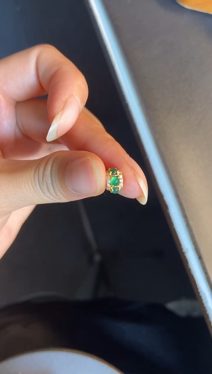 吊坠(不含链)银S925镶嵌翡翠飛***属1