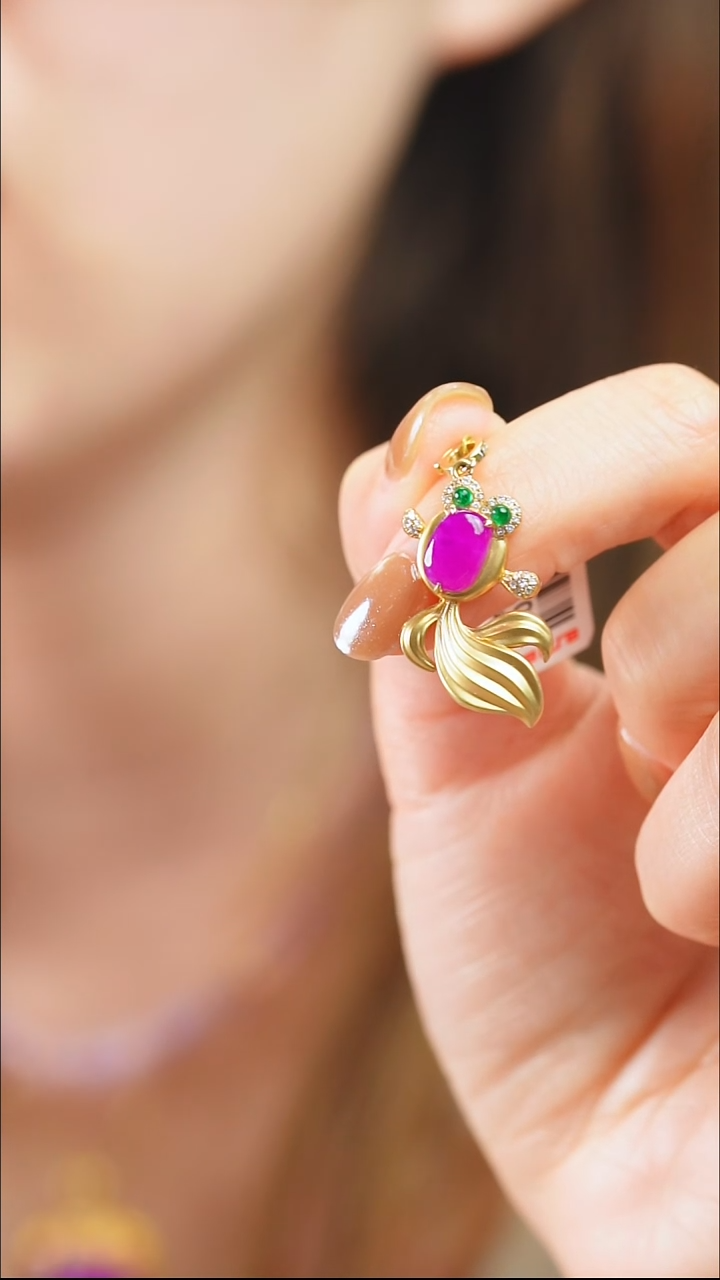 苏纪石（舒俱来）18K金镶嵌吊坠(不含链)88