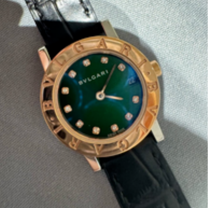 99新 BVLGARI/宝格丽 BB23镀金绿盘皮带xww（GP）