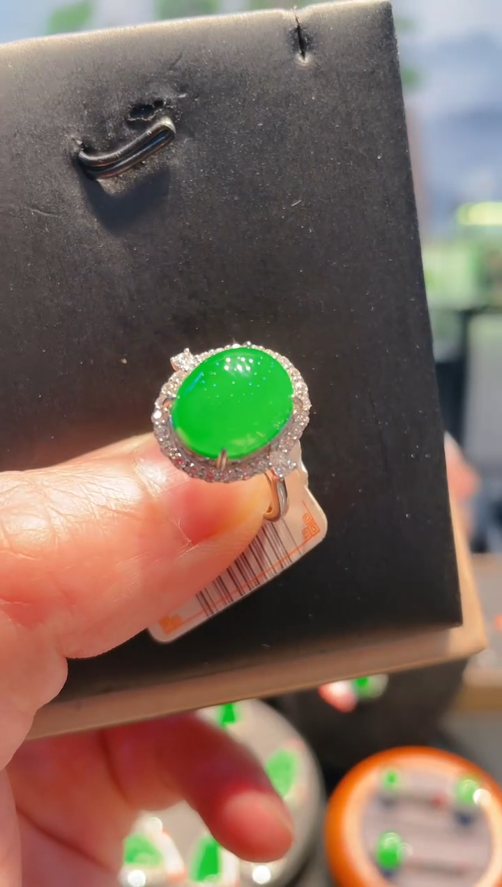 翡翠银S925镶嵌颈饰天然A货翡翠A15