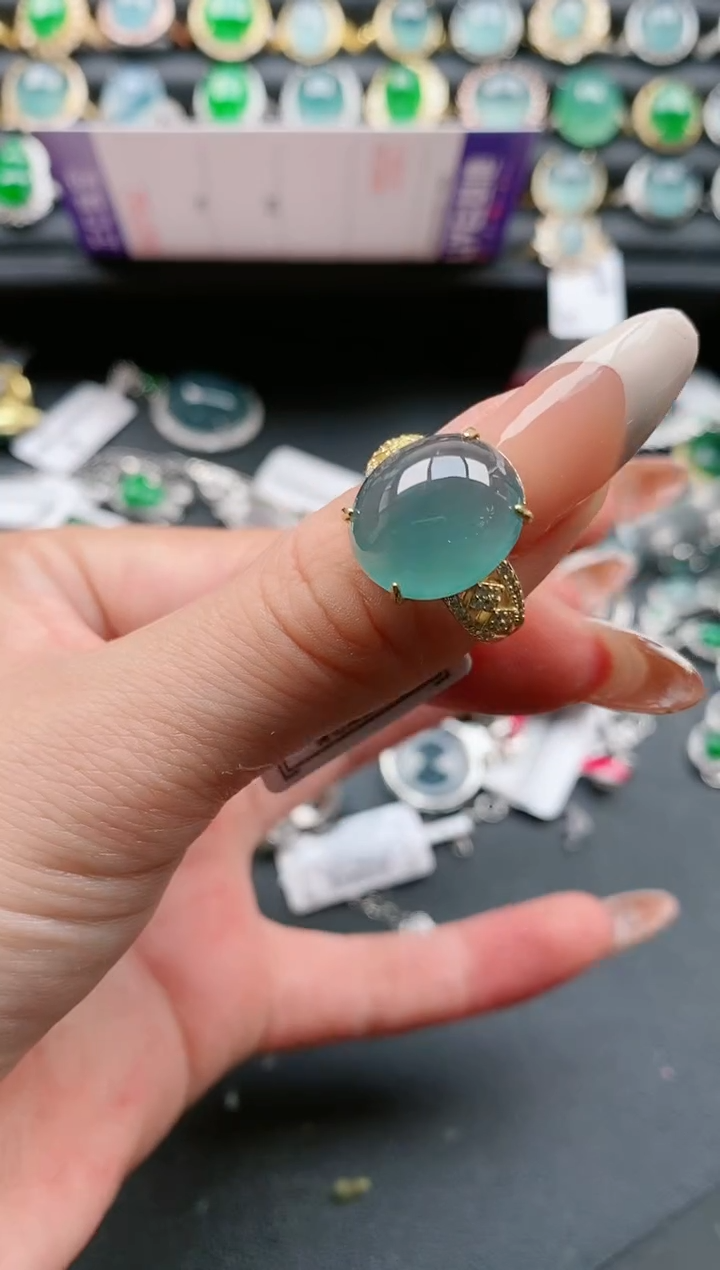 【闪购商品】翡翠戒指银S925镶嵌11111