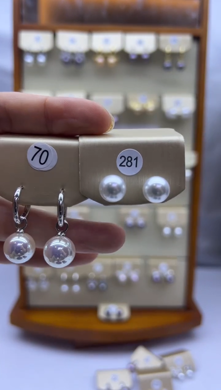 未镶嵌耳饰淡水珍珠70+281