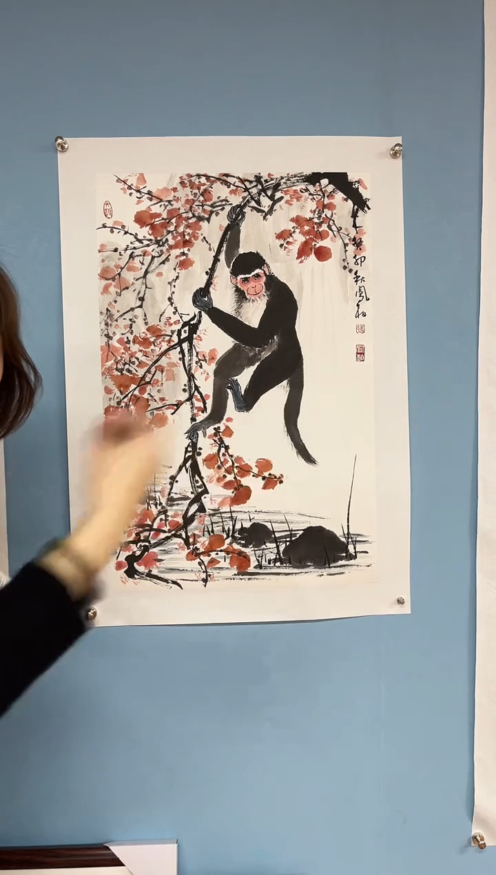 【闪购商品】国画马凤柏猴子图