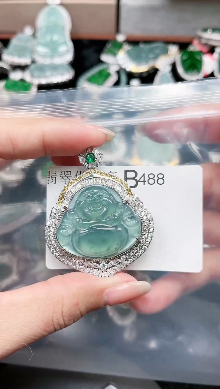 【闪购商品】翡翠颈饰未镶嵌488赠皮绳