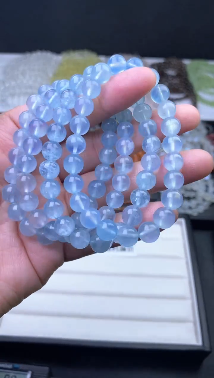 【闪购商品】海蓝宝石手串未镶嵌8mm海蓝宝
