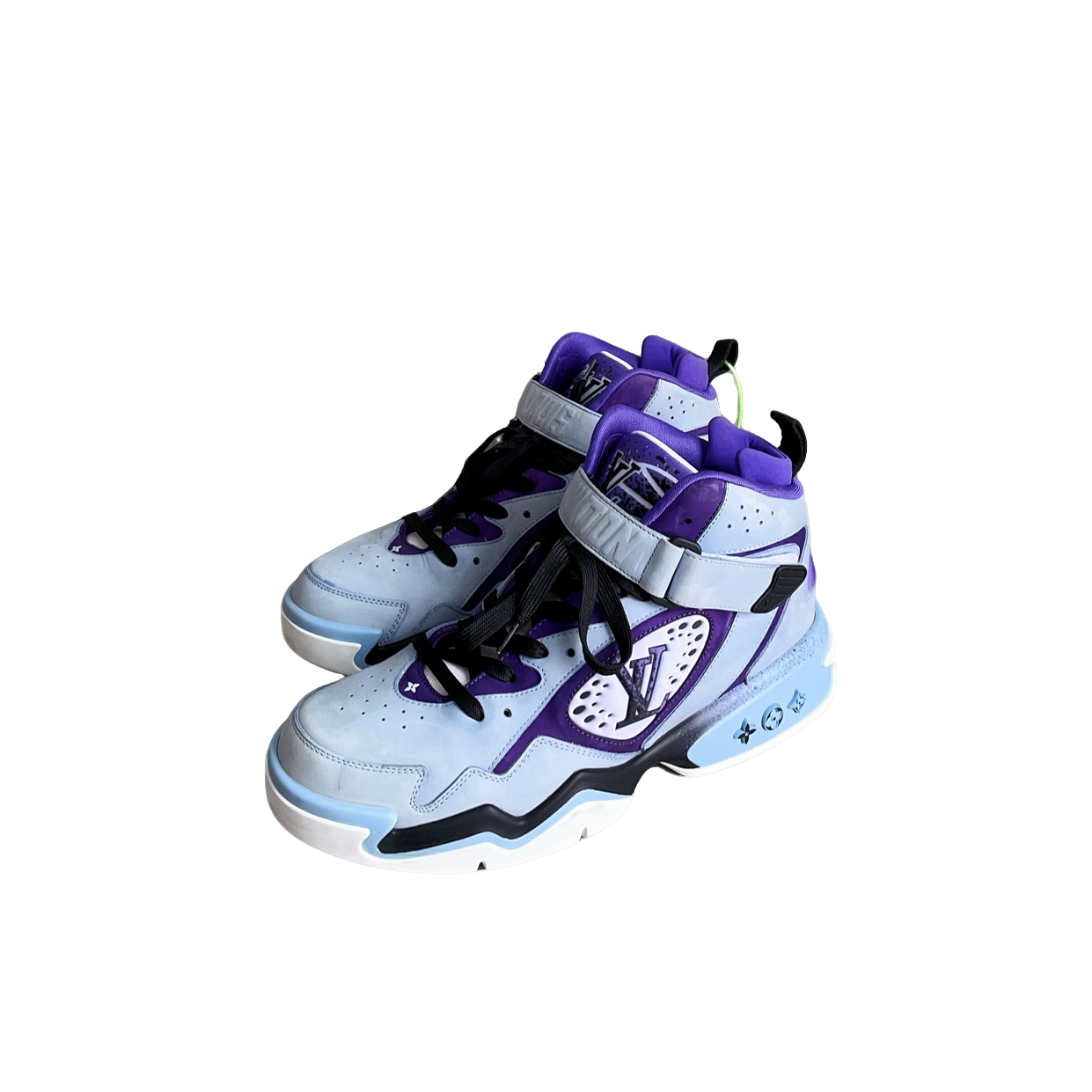 95新 LouisVuitton/路易威登 Trainer2.0灰紫休闲鞋 42码 d5814