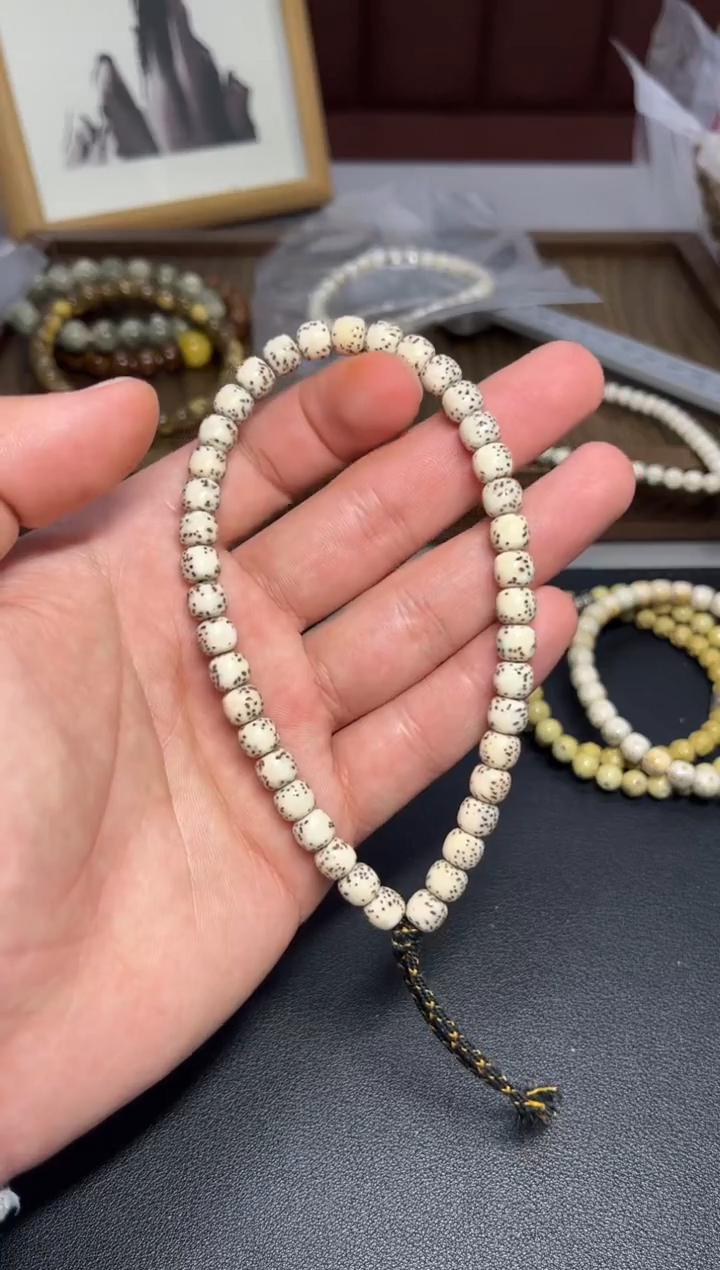 吊坠星月菩提76灵玉骨瓷白河豚留白福利