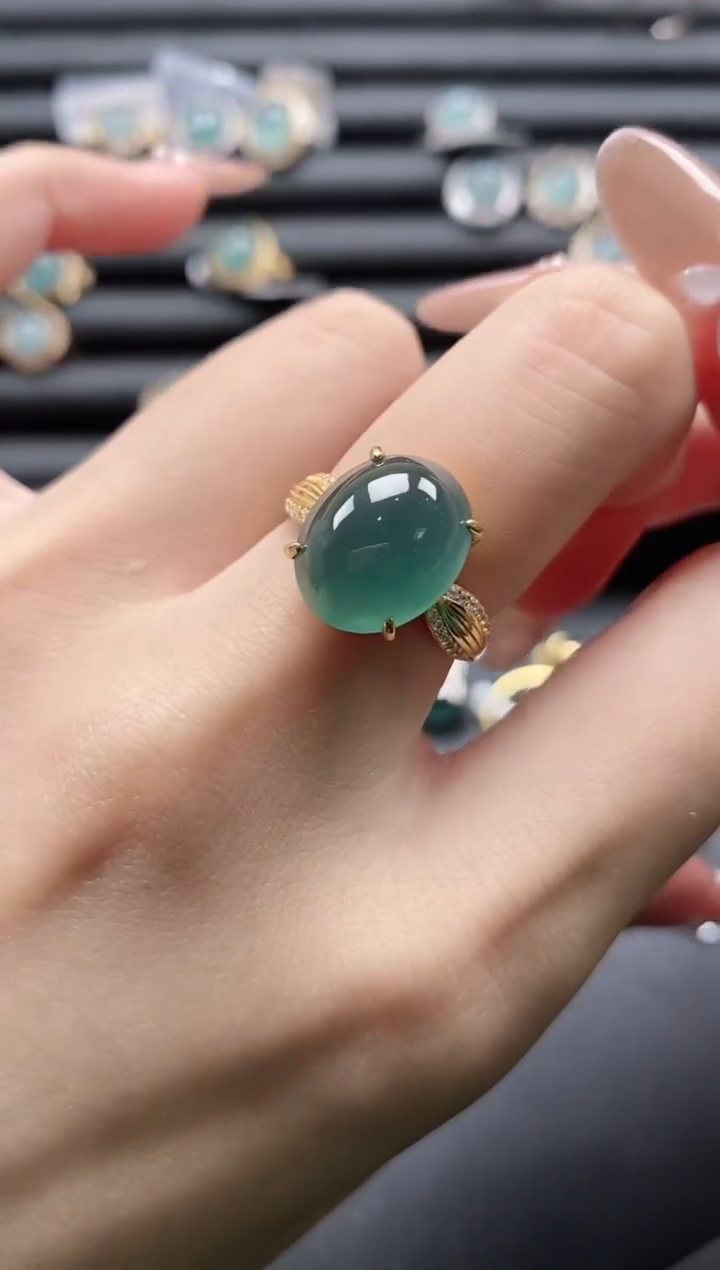 【闪购商品】翡翠戒指银S925镶嵌1111